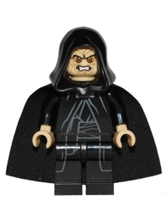 LEGO Minifigure -- Emperor Palpatine - Tan Head, Tan Hands-Star Wars / Star Wars Episode 4/5/6 -- SW0595 -- Creative Brick Builders